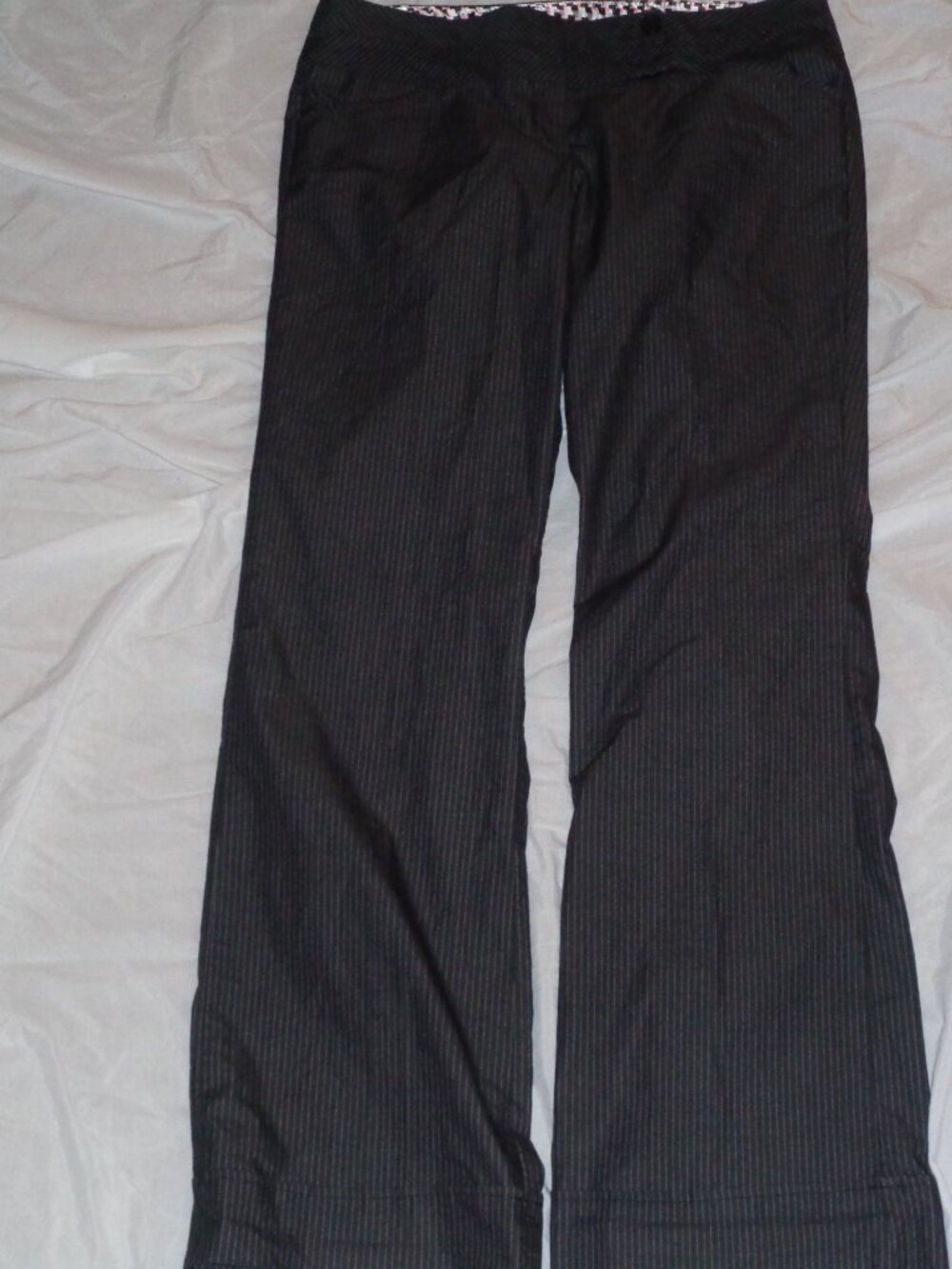 Pin Stripe Charcoal Size Boot Cut Slacks Size 11